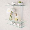 Danya B. Bathroom Shelving Unit - Decorative Wall-Mount 3-Tier Adjustable Glass