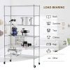 SUNCOO Steel Wire Shelf Strengthen Utility 46" W x 82" H x 18" D Wire Shelves