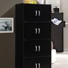 Hodedah 8 Door, Four Shelves, Enclosed Storage Cabinet