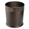 mDesign Decorative Round Small Trash Can Wastebasket