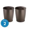 iDesign Kent Plastic Wastebasket Small Round Plastic Trash Can for Bathroom
