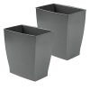 mDesign Rectangular Trash Can Wastebasket, Small Garbage Container