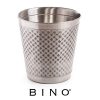 BINO Metal Waste Basket Bathroom Trash Can for Bedroom