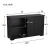Yaheetech Buffet Sideboard with Sliding Door and Adjustable Shelf Stackable