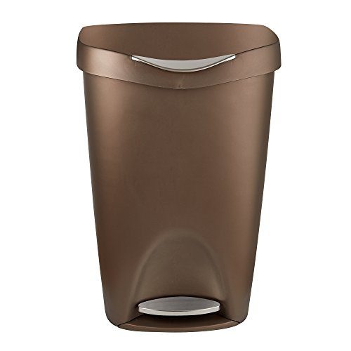 Umbra, Bronze Brim Large Kitchen Trash Stainless Steel Foot Pedal