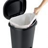 Rubbermaid Touch Top Lid Trash Can for Home, Kitchen, and Bathroom Garbage