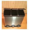 Triple Compartment Trash Can Smell Proof Garbage Kitchen Step