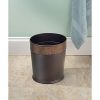mDesign Decorative Round Small Trash Can Wastebasket