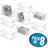 mDesign Plastic Home Storage Organizer Container Bin