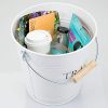 iDesign Pail Metal Wastebasket Trash Can Garbage Can for Bathroom