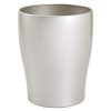 mDesign Modern Round Metal Small Trash Can Wastebasket