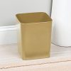 mDesign Square Shatter-Resistant Plastic Small Trash Can Wastebasket