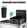 SNAN Dual Trash Can & Double 16 Gal (60L) Classification Recycle Garbage bin