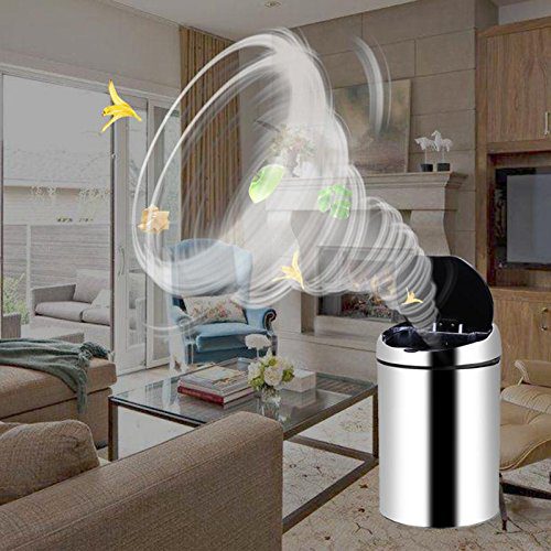 MidOr007 Compost Bin Stainless Steel Smart Sensor Trash