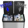 iTouchless SoftStep Dual Compartment Trash Can Recycler 16 Gallon