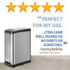 Home Zone Stainless Steel Kitchen Trash Can with Dual Compartment Recycle Bin