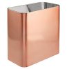 mDesign Rectangular Metal Small Trash Can Wastebasket, Garbage Container Bin