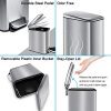 YCTEC Rectangular Small Trash Can with Lid Soft Close and Removable Inner