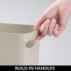 mDesign Slim Plastic Rectangular Large Trash Can Wastebasket
