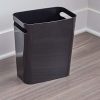 iDesign Una Rectangular Trash Handles, Waste Basket Garbage Can for Bathroom