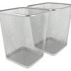Greenco Mesh Wastebasket Trash Can, Square