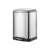 12L 3.2 Gallon Rectangular Step Kitchen Trash Can Pedal Dust