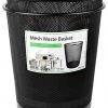 Greenco Mesh Wastebasket Trash Can, 4.5 Gallon, Black