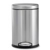 simplehuman 4.5 Liter / 1.2 Gallon Compact Round Bathroom