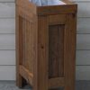 Wood Wooden Trash Bin Kitchen Garbage Can 13 Gallon
