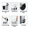 H+LUX Bathroom Trash Can with Lid Soft Close, Round Mini Trash Can