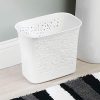 mDesign Decorative Oval Trash Can Wastebasket, Garbage Container Bin