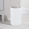 mDesign Small Round Plastic Trash Can Wastebasket, Garbage Container Bin