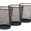 Seville Classics 3-Pack Round Mesh Wastebasket Recycling Bin