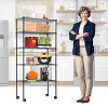 5-Tier Wire Shelving Unit Steel Large Metal Shelf Organizer Garage Storage