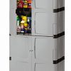 Rubbermaid 72-Inch Four-Shelf Double-Door Resin Storage Cabinet