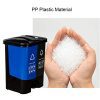 ZWW electronic 50L Large Plastic Double Barrel Recycle Recycling