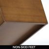 mDesign Rectangular Narrow Wood Trash Can Wastebasket