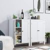 HOMFA Bathroom Floor Cabinet, Free Standing Side Cabinet Storage Organizer