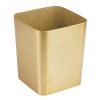 mDesign Square Shatter-Resistant Plastic Small Trash Can Wastebasket