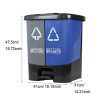 ZWW electronic 50L Large Plastic Double Barrel Recycle Recycling