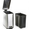BINO Stainless Steel 1.3 Gallon / 5 Liter Rectangle Step Trash Can