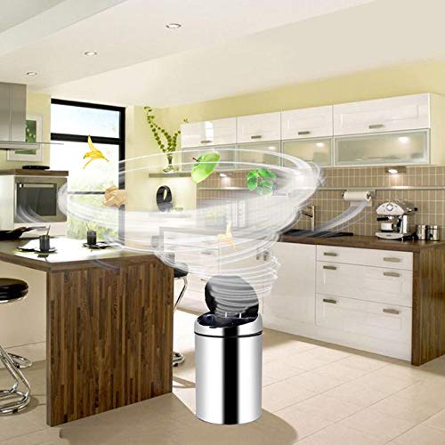 MidOr007 Compost Bin Stainless Steel Smart Sensor Trash