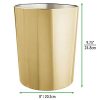 mDesign Round Metal Small Trash Can Wastebasket, Garbage Container Bin