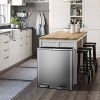 Homfa Dual Step Trash Can, 16 Gallon (60L) Fingerprint Proof Stainless Steel