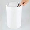 mDesign Small Round Plastic Trash Can Wastebasket, Garbage Container Bin