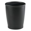iDesign Kent Plastic Wastebasket, Small Round Plastic Trash Can for Bathroom