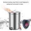 H+LUX Bathroom Trash Can with Lid Soft Close, Round Mini Trash Can