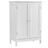 Tangkula Bathroom Floor Cabinet, Wooden Floor Storage Cabinet