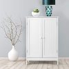 Tangkula Bathroom Floor Cabinet, Wooden Floor Storage Cabinet