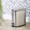 Stay Clean and Stylish with BINO 1.3 Gallon Stainless Steel Step Trash Can – Brushed Steel